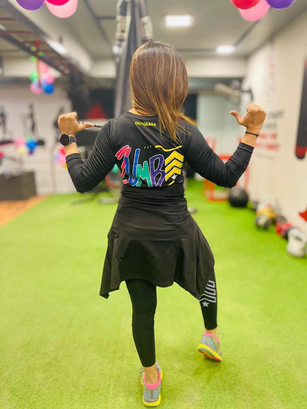 Zumba Black Womens Dri-Fit Full Sleeves