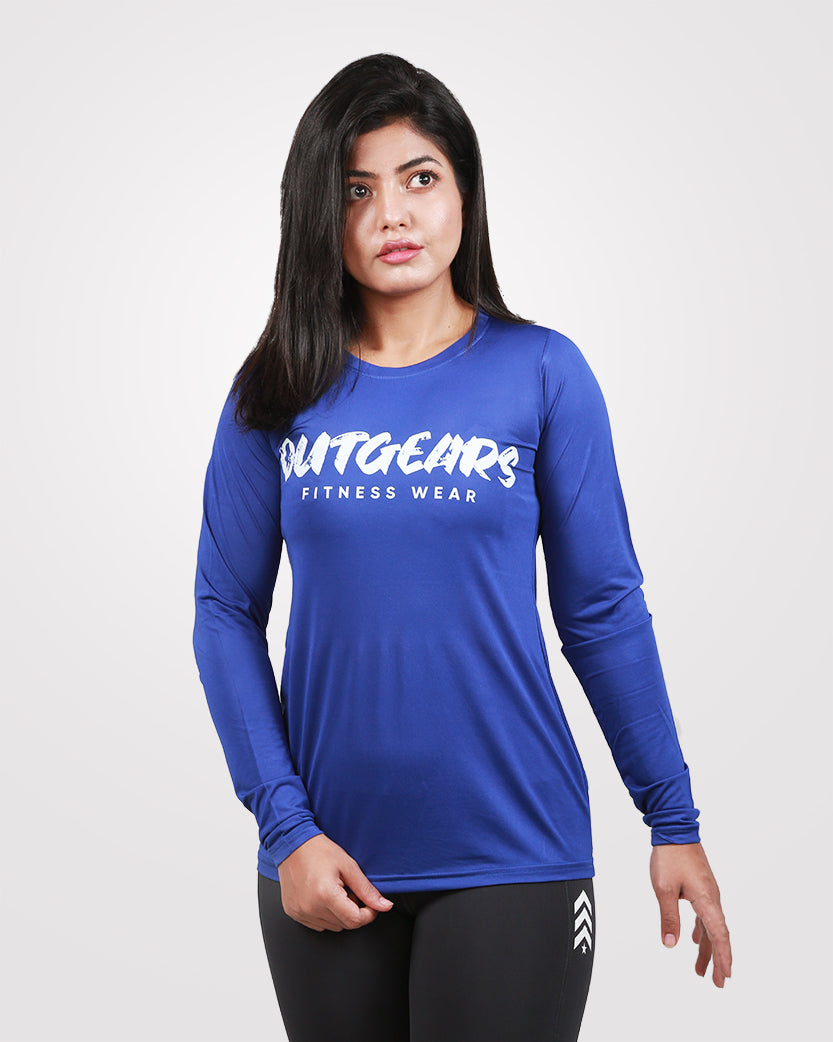 Blue Full Sleeves Tee Dri-Fit - Outgears Fitness