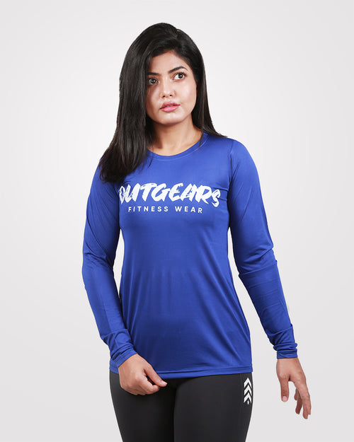 Blue Full Sleeves Tee Dri-Fit - Outgears Fitness