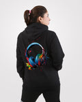 Women Black Hoodie Head Phone