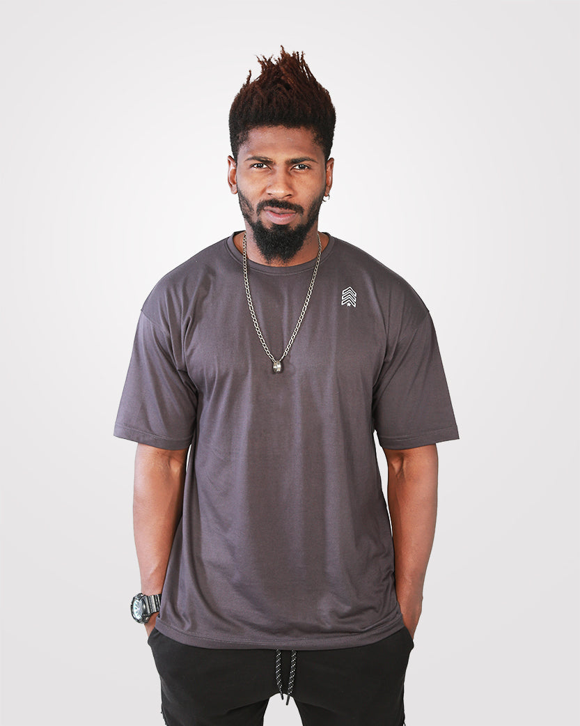 Men's Over Size T-Shirt Gray - Outgears Fitness