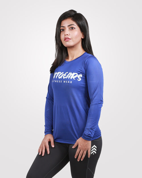 Blue Full Sleeves Tee Dri-Fit - Outgears Fitness