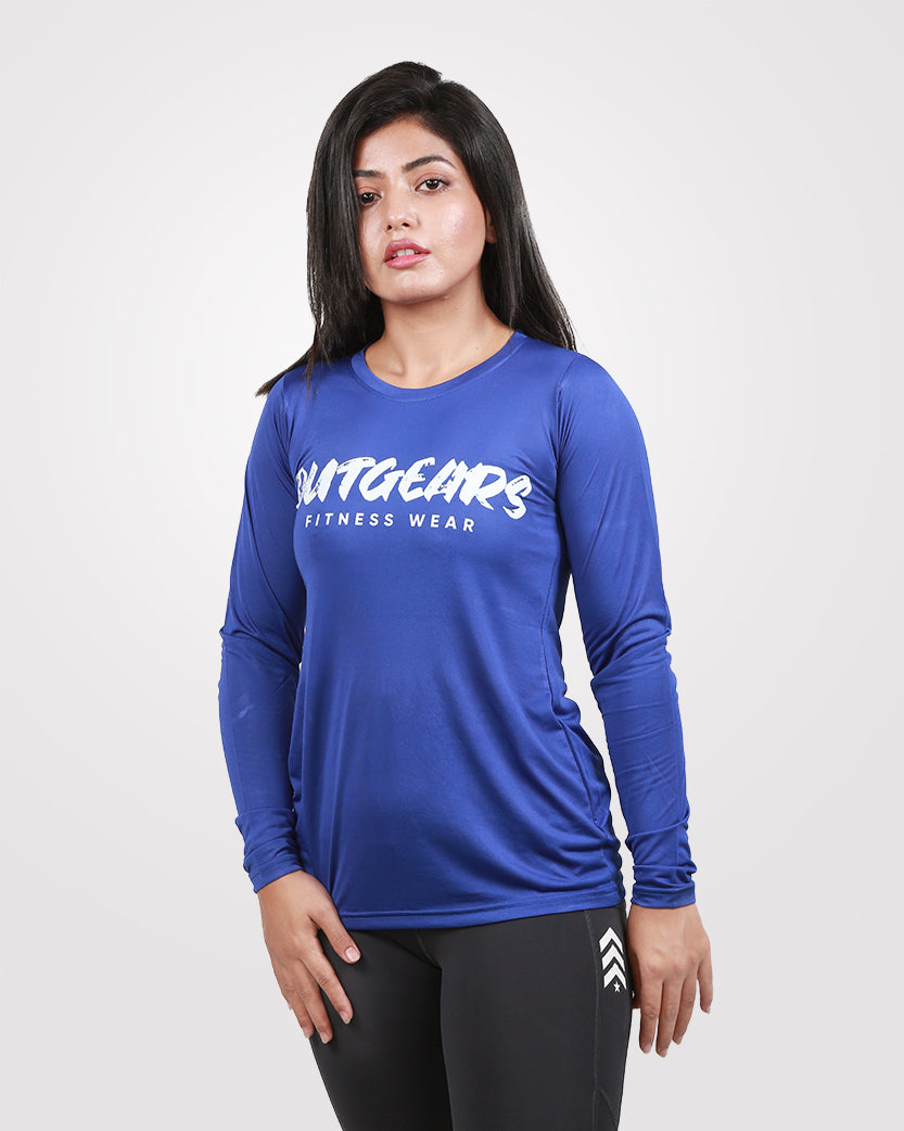 Blue Full Sleeves Tee Dri-Fit - Outgears Fitness