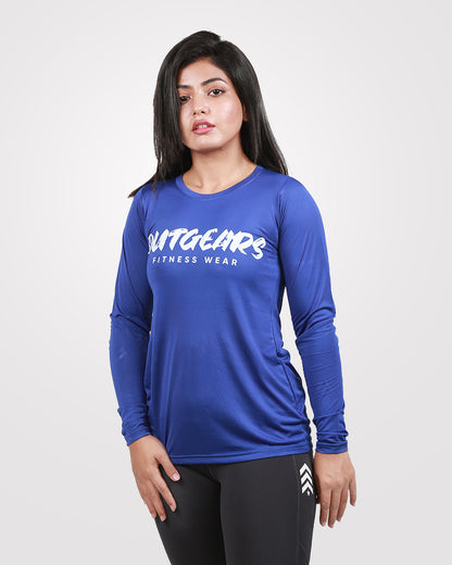 Blue Full Sleeves Tee Dri-Fit - Outgears Fitness