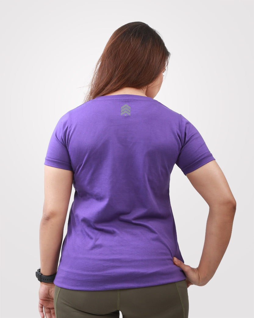 Women Purple Basic T-Shirt - Outgears Fitness