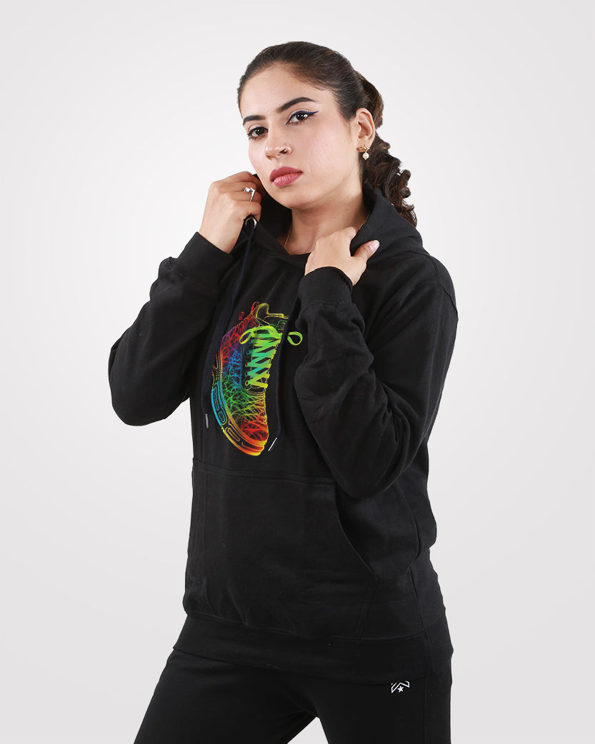 Women Black Hoodie Jogger