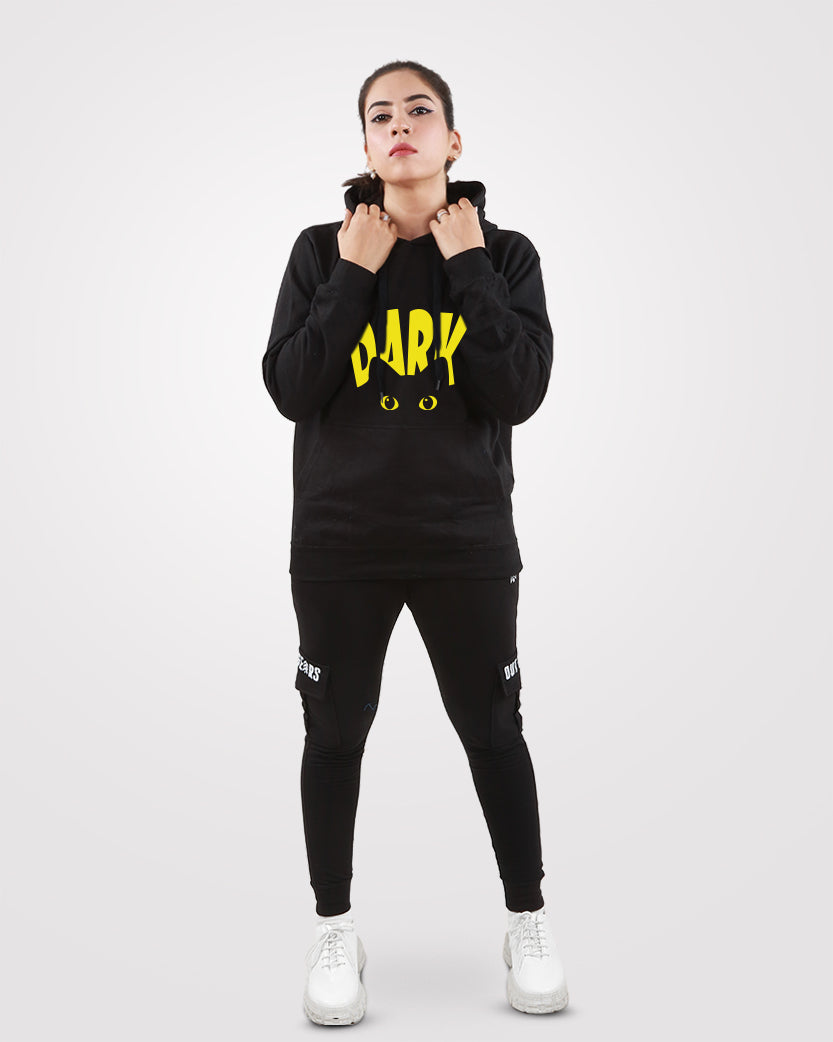 Women Black Hoodie Dark