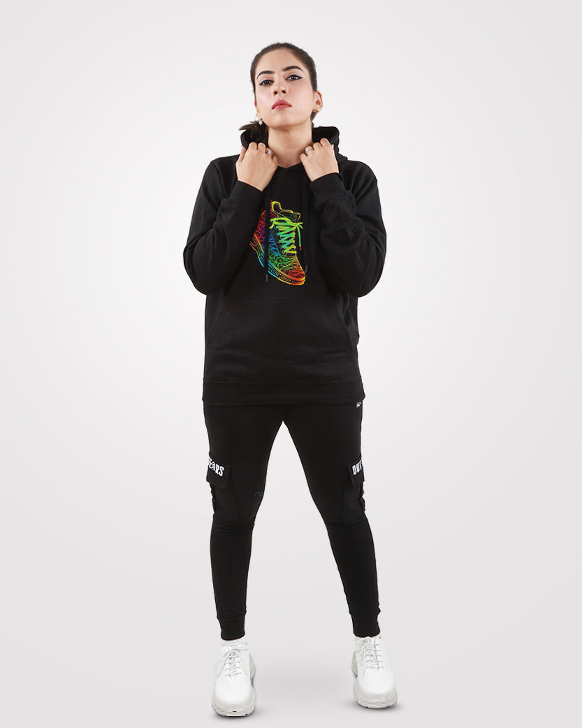 Women Black Hoodie Jogger