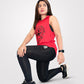 Womens Hood Tank Top Red