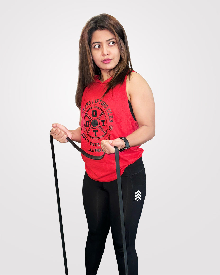 Womens Hood Tank Top Red