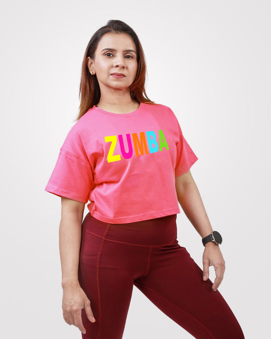 Zumba Crop TShirt Pink