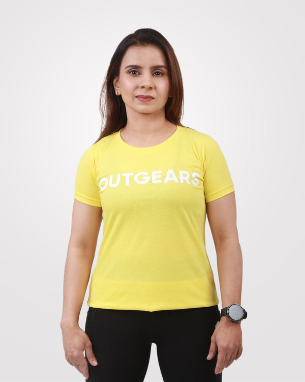 Women's Yellow Basic T-Shirt