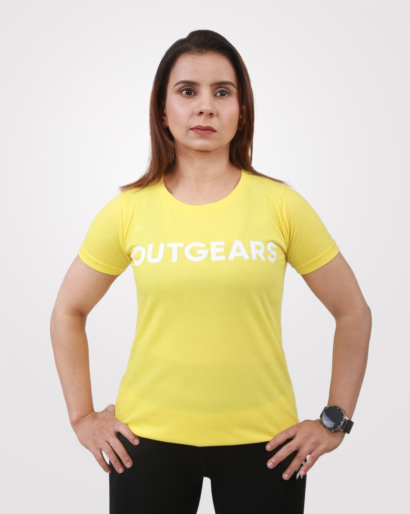 Women's Yellow Basic T-Shirt