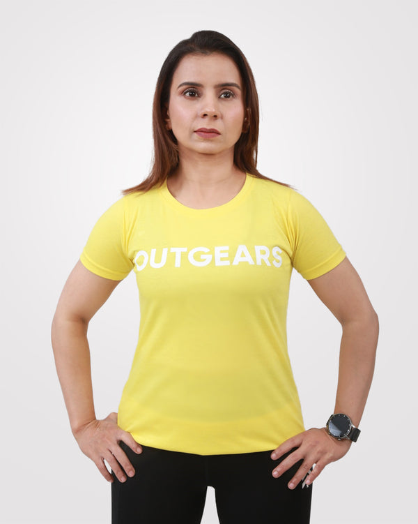 Women's Yellow Basic T-Shirt