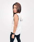 Womens Hood Tank Top White