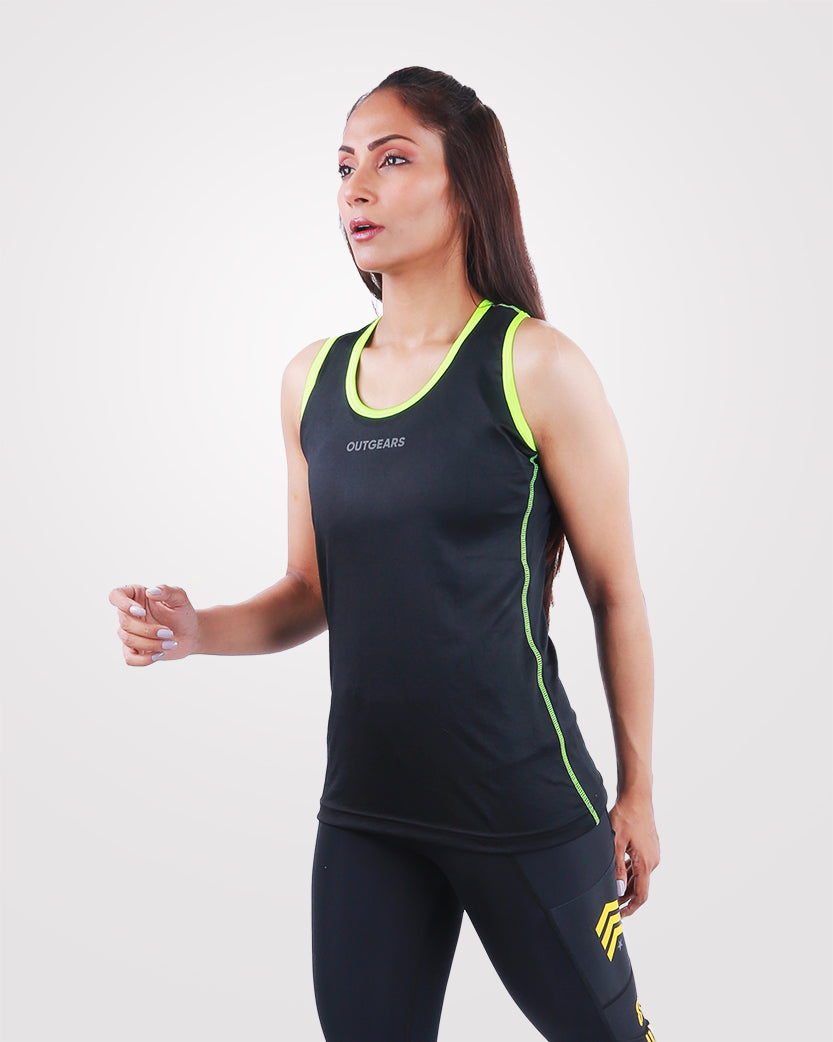 Women’s Tank Top Black Drifit - Outgears Fitness
