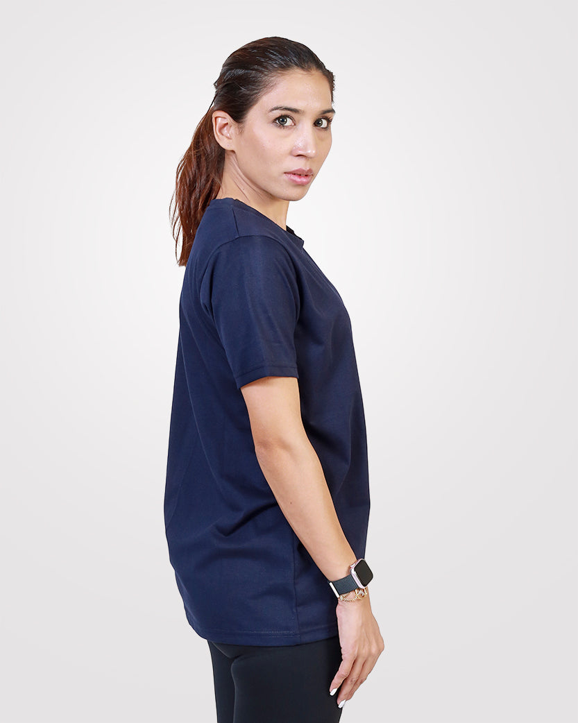 Womens Cotton T-Shirt Navy