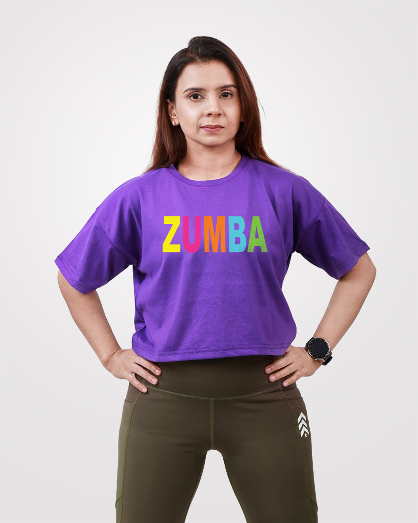 Zumba Crop TShirt Purple