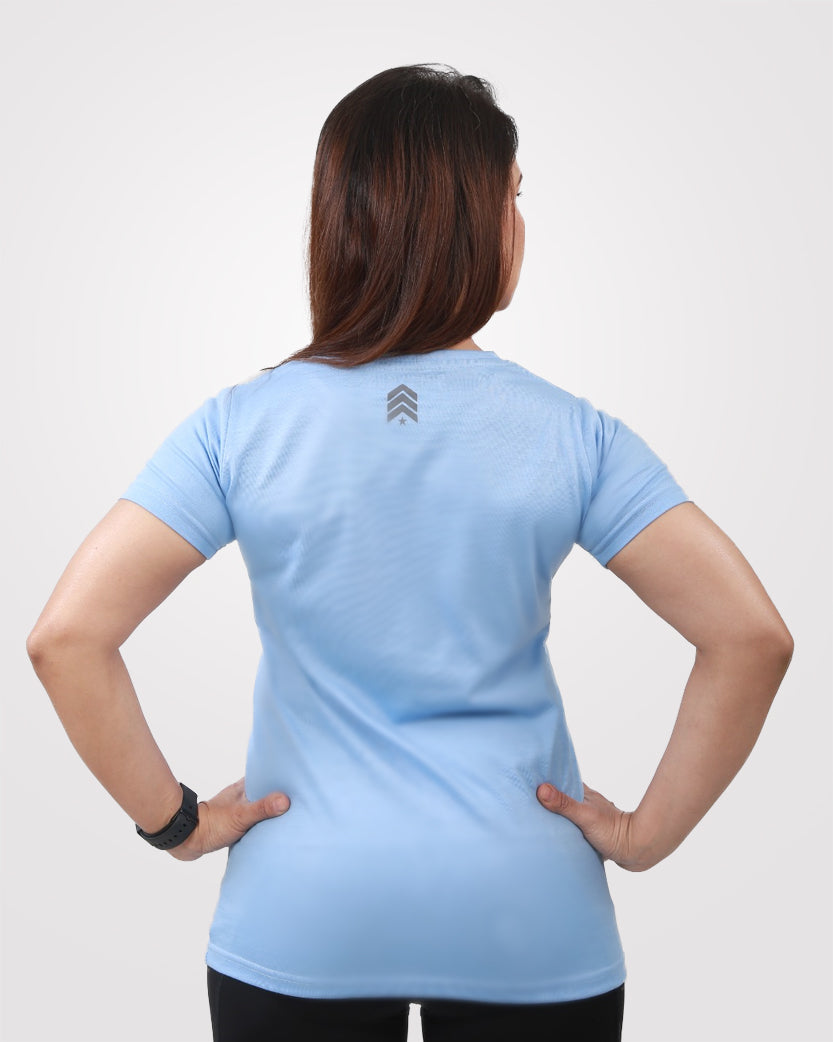 womens cotton tshirt sky blue