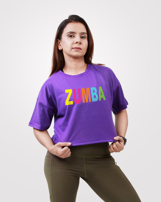 Zumba Crop TShirt Purple