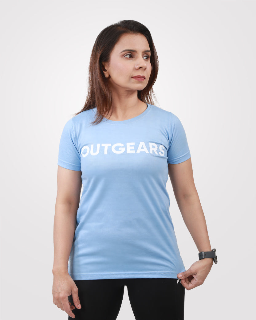 womens cotton tshirt sky blue