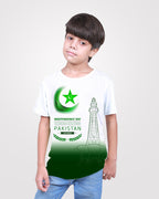 Find Pakistan Independence T-shirts for kids, perfect for boys and girls aged 3-12 years. These patriotic shirts are comfortable, stylish, and available for delivery all over Pakistan. Celebrate national pride with these special t-shirts for children. azadi tshirts