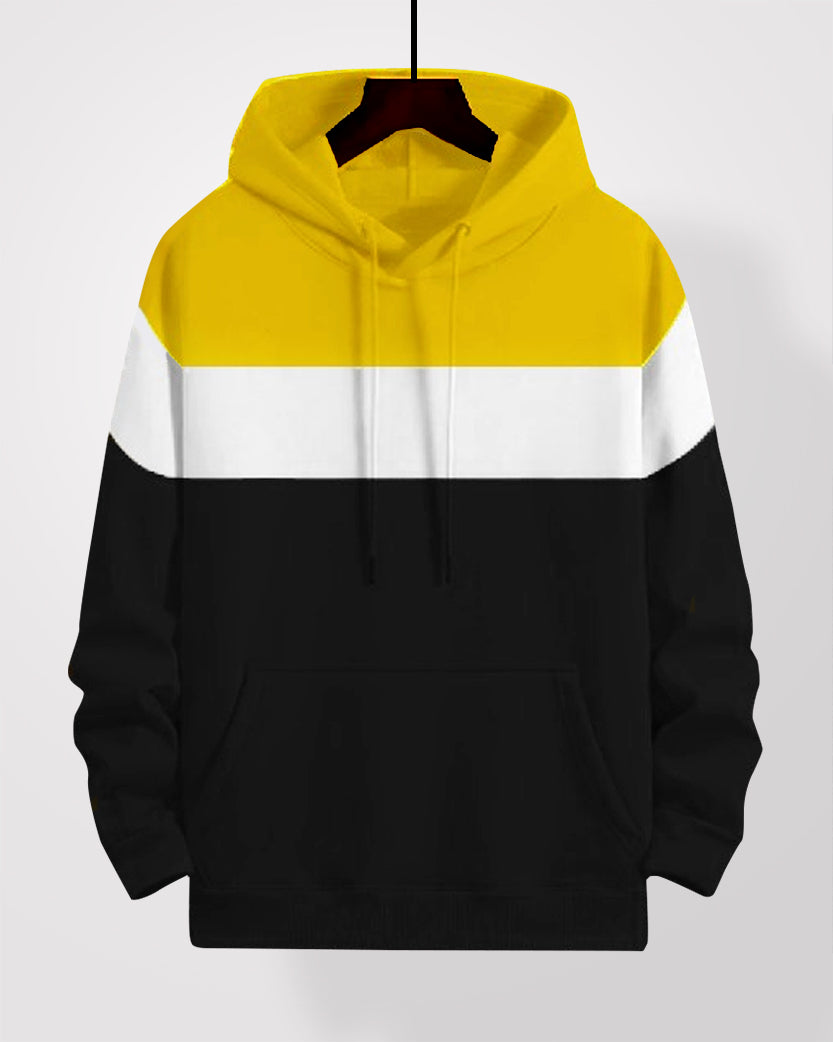 Pullover Hoodies Stripes Yellow