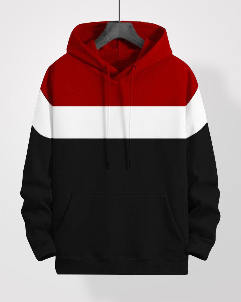 Pullover Hoodies Stripes Red - Outgears Fitness
