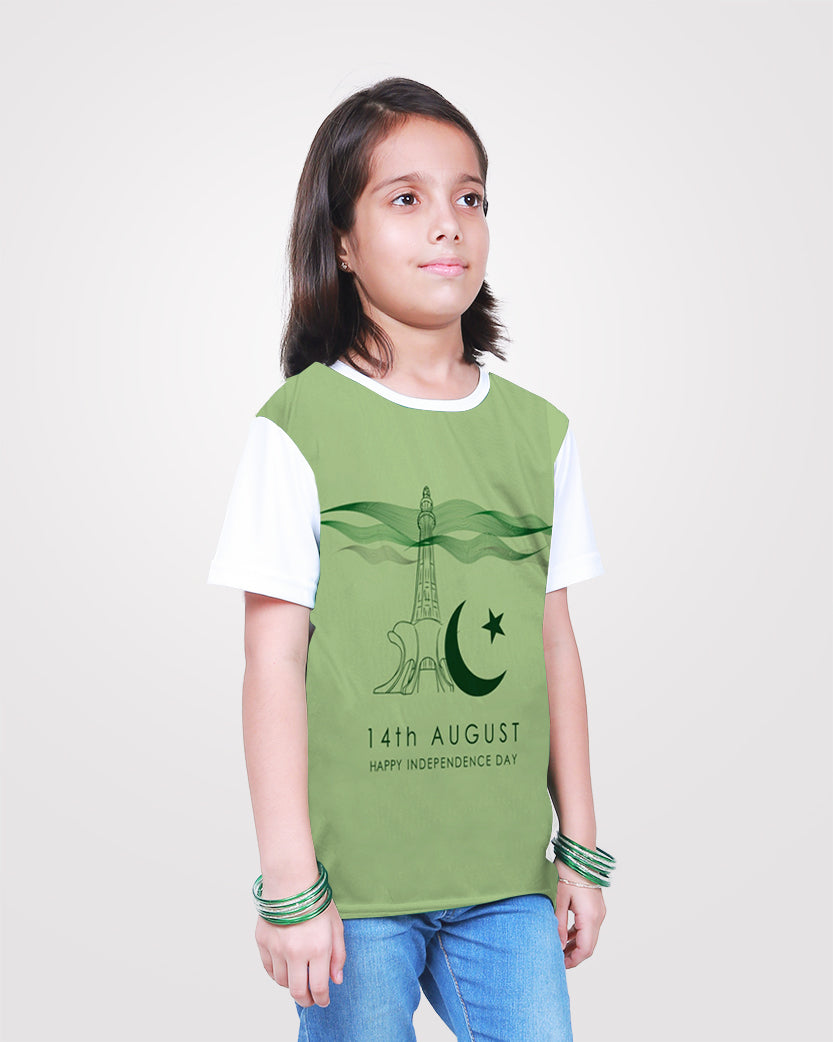 Find Pakistan Independence T-shirts for kids, perfect for boys and girls aged 3-12 years. These patriotic shirts are comfortable, stylish, and available for delivery all over Pakistan. Celebrate national pride with these special t-shirts for children. azdi tshirts