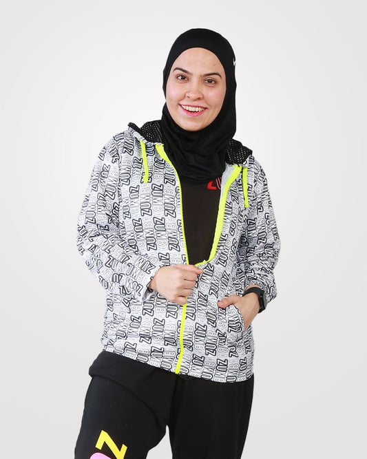 Zumba Jacket All Over Print Zip Up Jacket - Outgears Fitness
