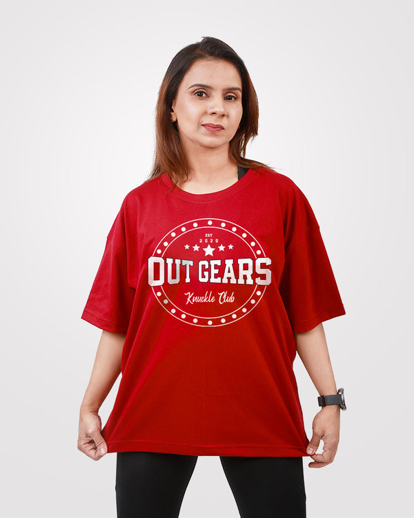 Women's Over Sized T-Shirt Maroon