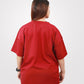 Women's Over Sized T-Shirt Maroon - Outgears Fitness