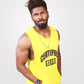 Yellow Mens Gym Tank Top - Outgears Fitness