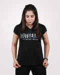 Womens V-Neck Dri-Fit Tees Black - Outgears Fitness
