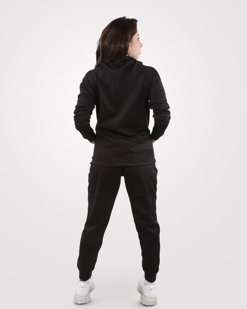 Women Winter Black Tracksuit - Outgears Fitness