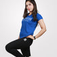 Womens V-Neck Dri-Fit Tees Blue - Outgears Fitness