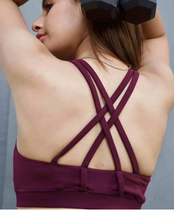 Maroon Sports Bra