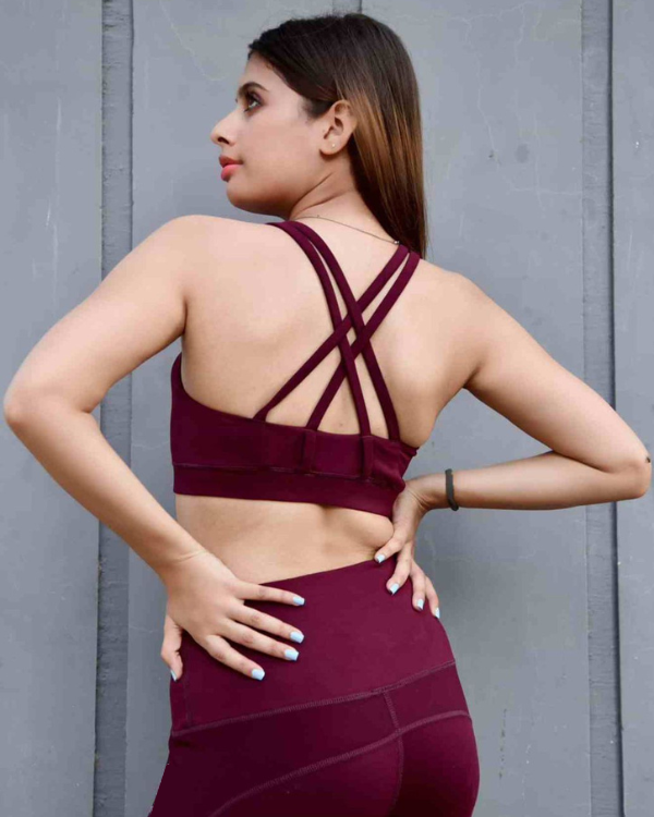 Maroon Sports Bra