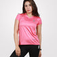 Women V-Neck Dri-Fit Tees Pink - Outgears Fitness