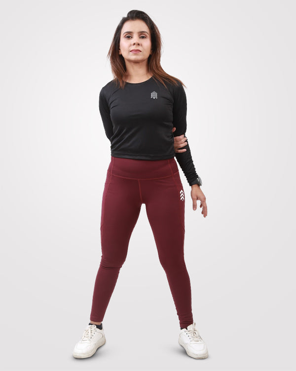 Women's Gym Tights Maroon