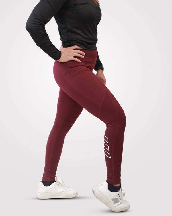 Women's Gym Tights Maroon