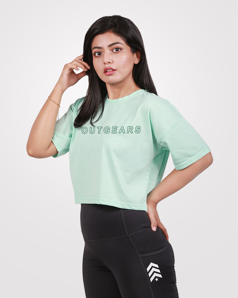 Outgears Crop Tee SeaGreen