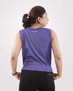 Rib Crop Tank Top Purple
