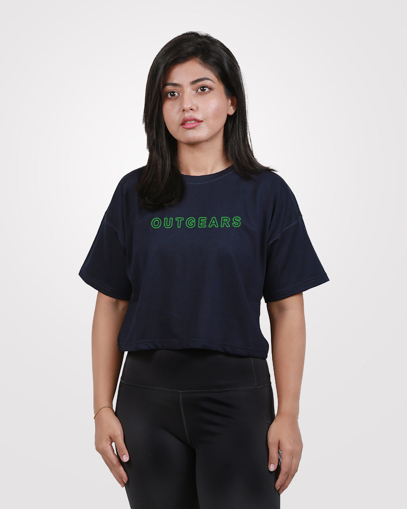 Outgears Crop Tee Navy