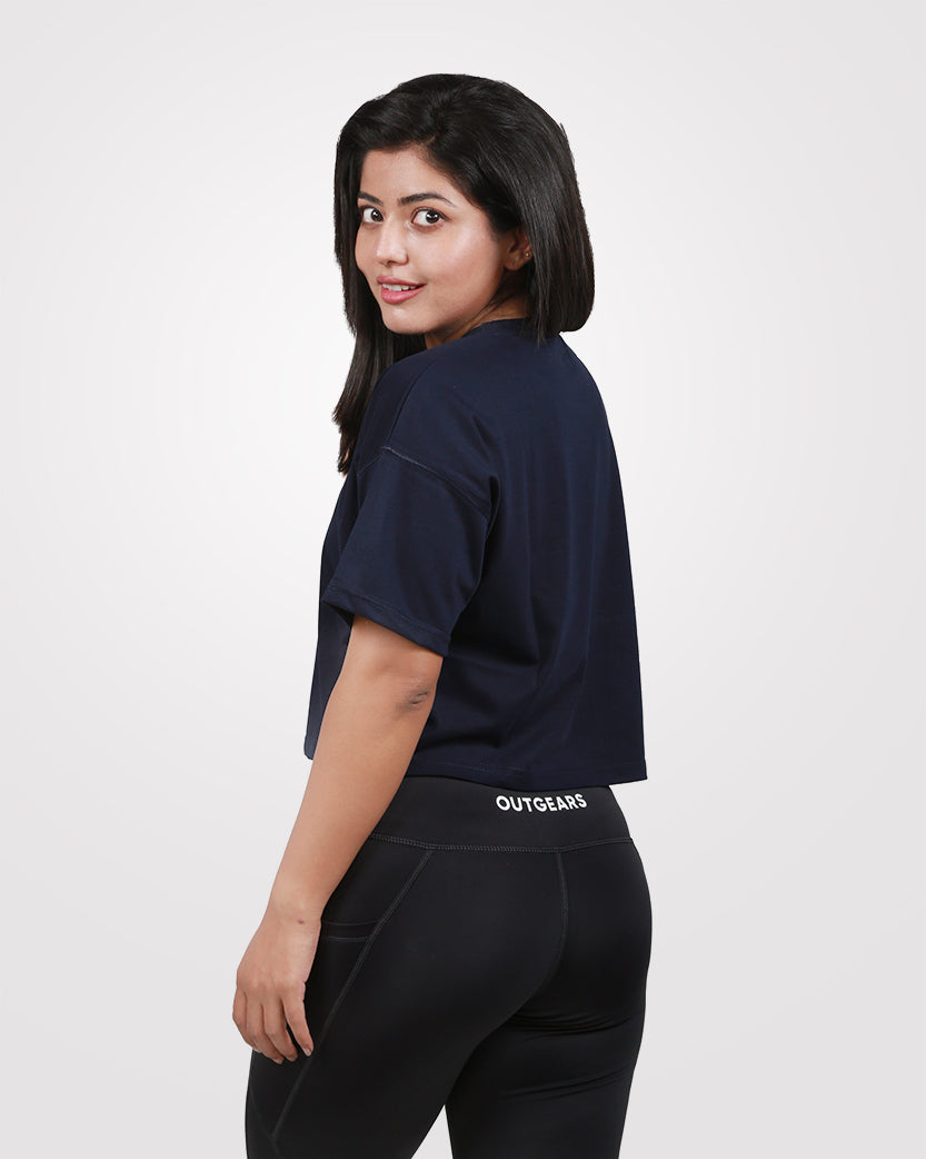 Outgears Crop Tee Navy
