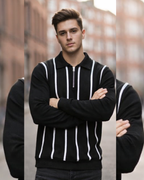 Classic Stripe Half-Zip Sweatshirt - Outgears Fitness