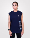 Womens Signature Tank Top Navy - Outgears Fitness