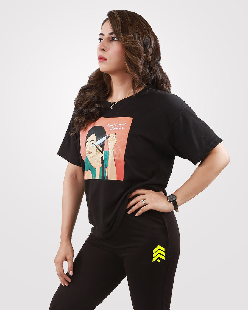 Womens TShirt Sorry I cannot compromise - Outgears Fitness