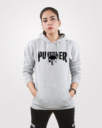 Women Hoodie Punisher Gray - Outgears Fitness