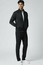 black winter jacket